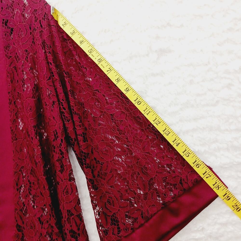 Elegant Red Lace Women's Blouse - Picture 7 of 13